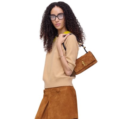 THE SUEDE MINI DUAL SHOULDER BAG